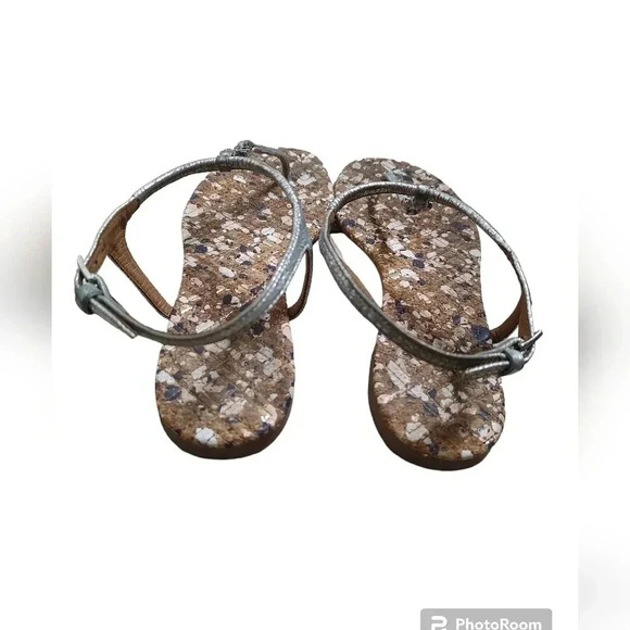 Tory Burch Marion Confetti Quilted T-Strap Sandal, Silver - Picture 4 of 8